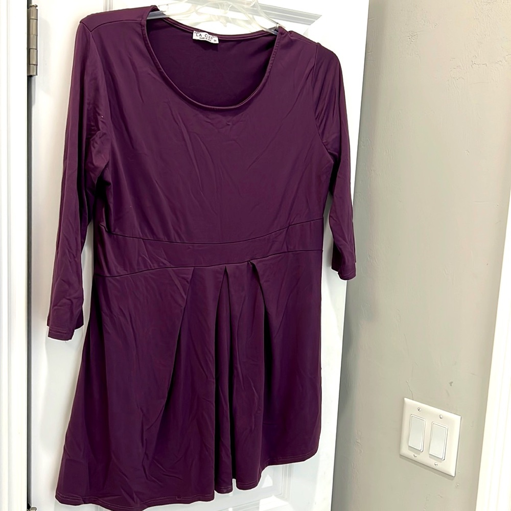 La Clef Maternity Womens 3/4 Sleeve round neck Top